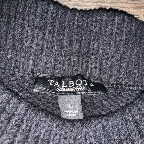 Talbots shawl collar heavy cotton sweater. Worn 2x - Picture 2 of 5